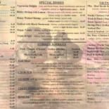 La Sentinella menu