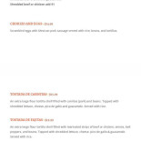 Canevone Menu