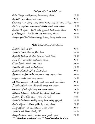 Mercadante Pizza E Cucina Carte