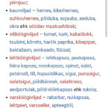 Arturi Kiiu šašlõkibaar menu