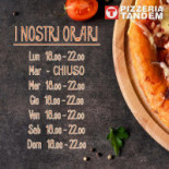 Pizzeria Tandem Carte