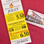 Pizzeria Jolly Carta