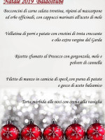 Baldostube menu