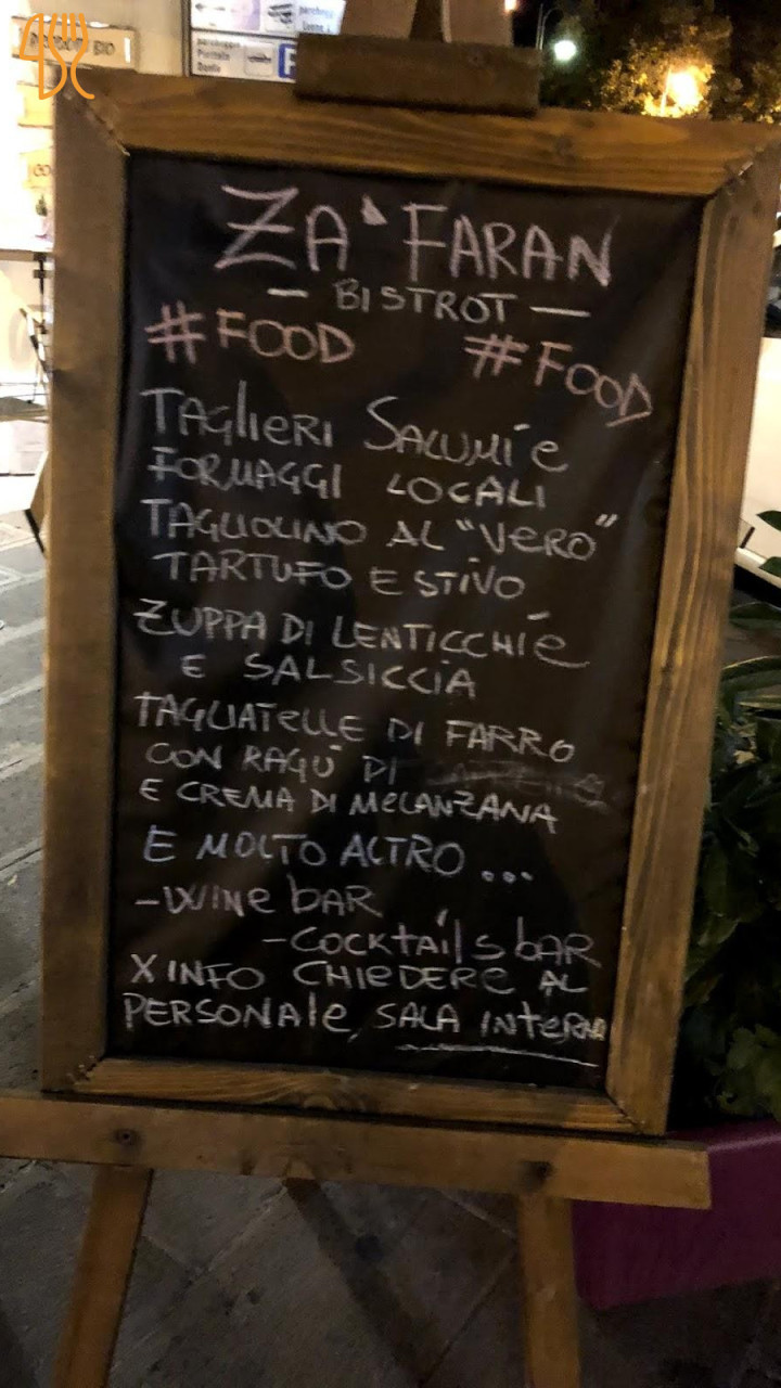 Za'faran Bistrot Speisekarte