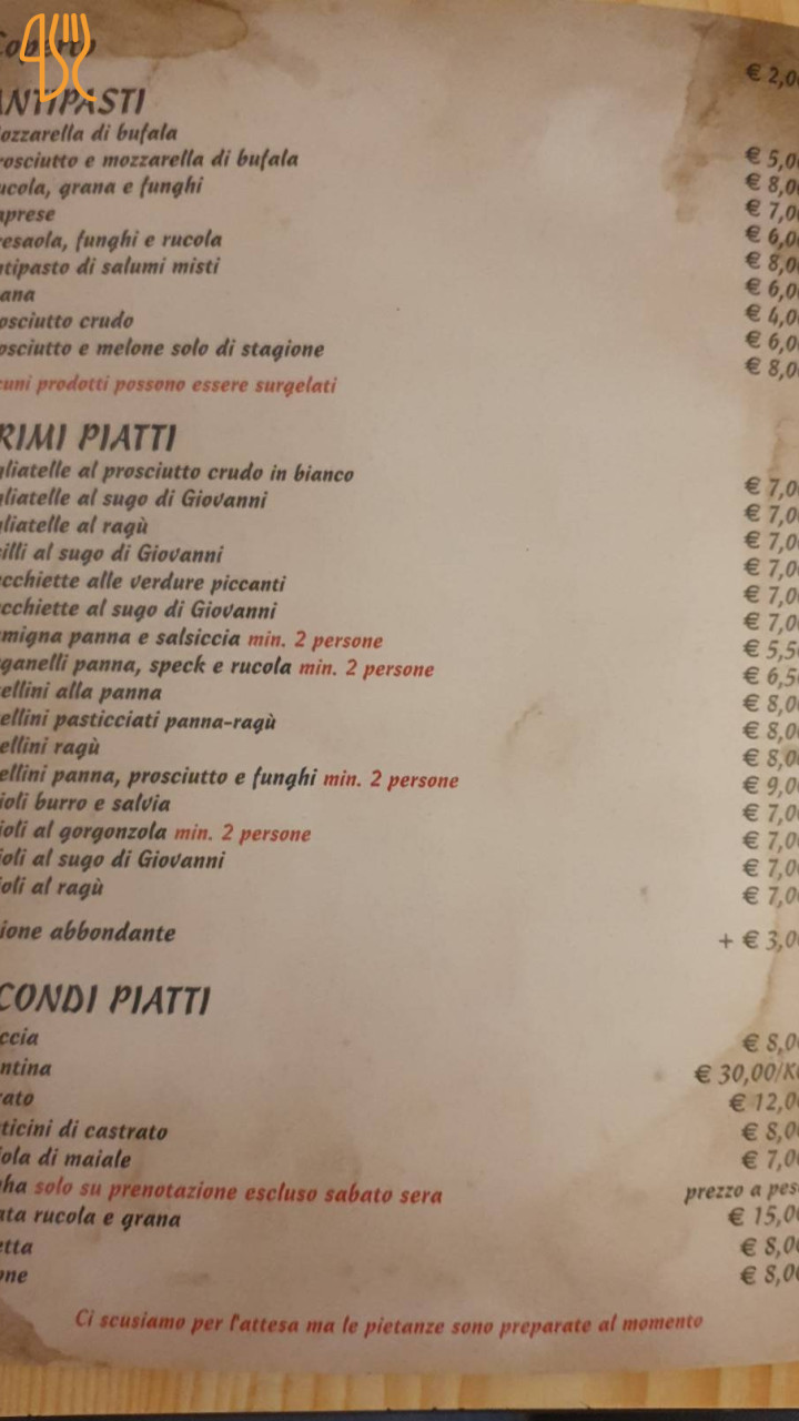 Da Giovanni Carte