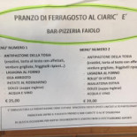 Ciaric'é Pizzeria Tabacchi menu