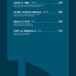 Maestrale menu