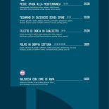 Maestrale menu
