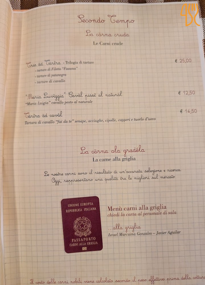 Osteria Dei Servi Carte