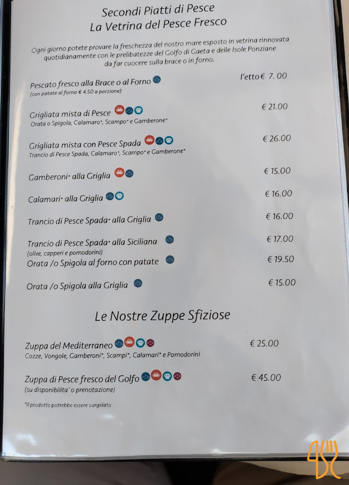 Pizzeria Il Nostromo Carta