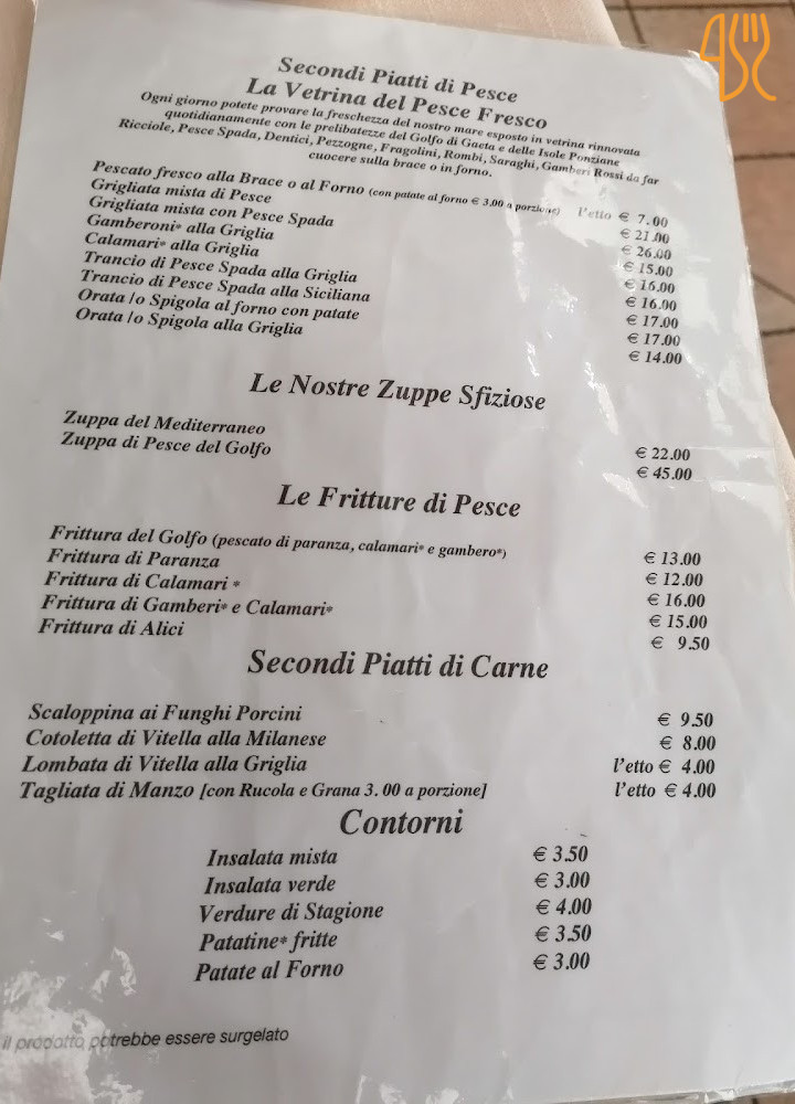 Pizzeria Il Nostromo Carta