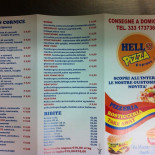 Hello Pizza menu