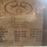 Osteria Ae Cavaine menu