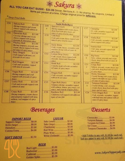 Crossroads Pub Carte