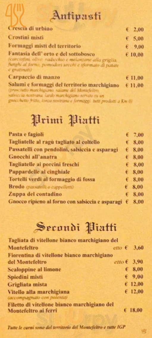 Osteria Pasqualon Carte