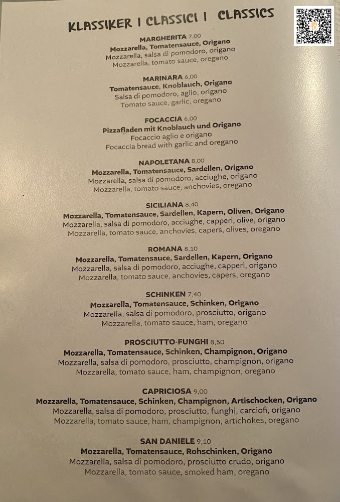 Mühle Pizzeria Carta