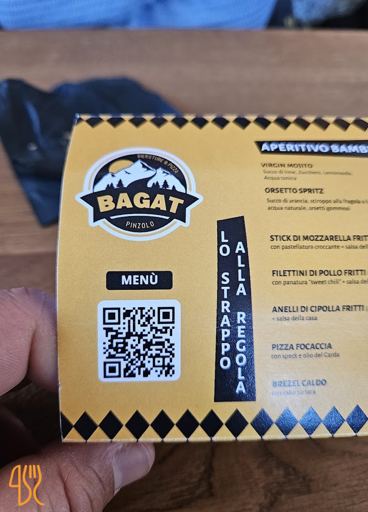 Bagat Pinzolo Drink, Food Pizza Speisekarte