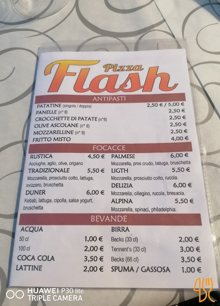 Pizza Flash Carta