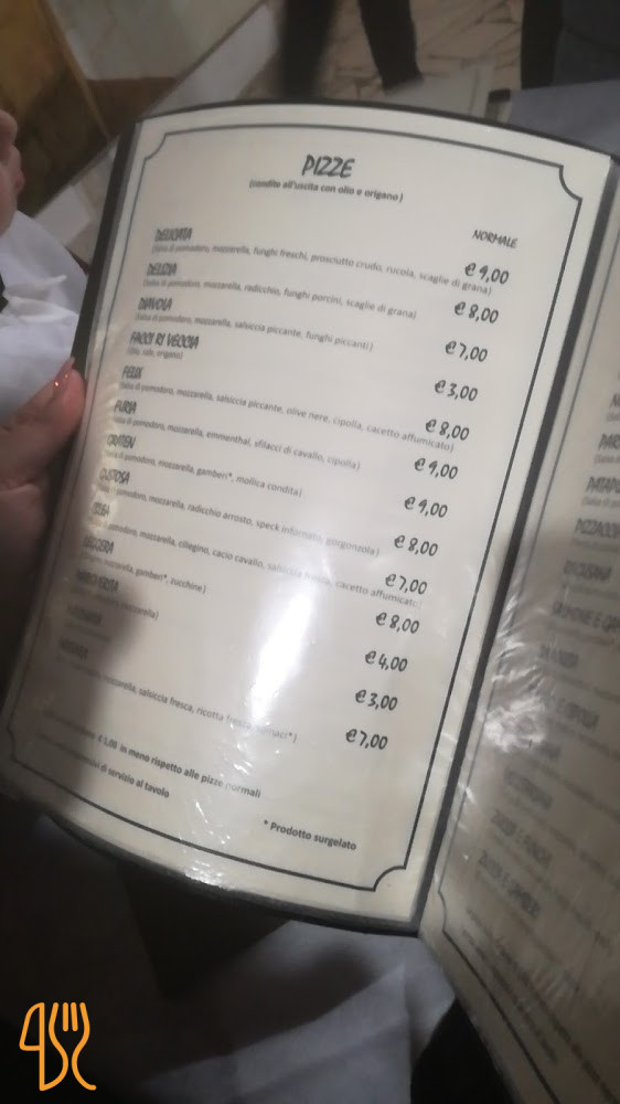 La Pizzaccia Carta