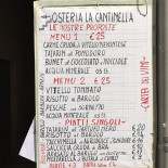 Osteria La Cantinella Carte