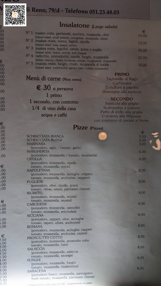 Re Enzo Speisekarte