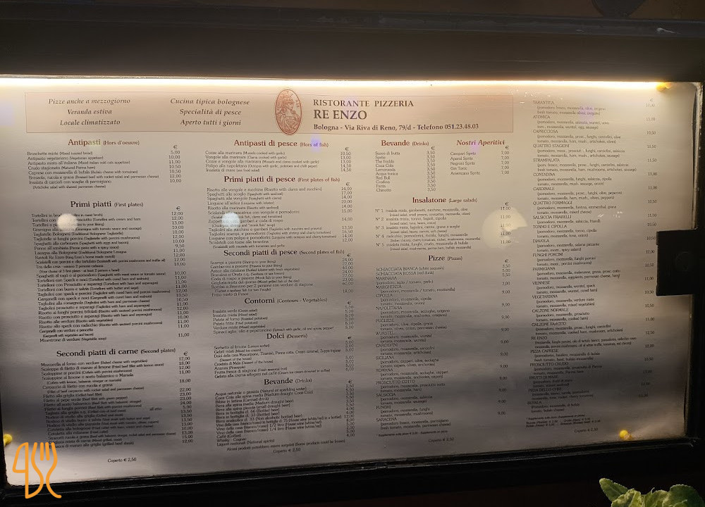 Re Enzo Speisekarte