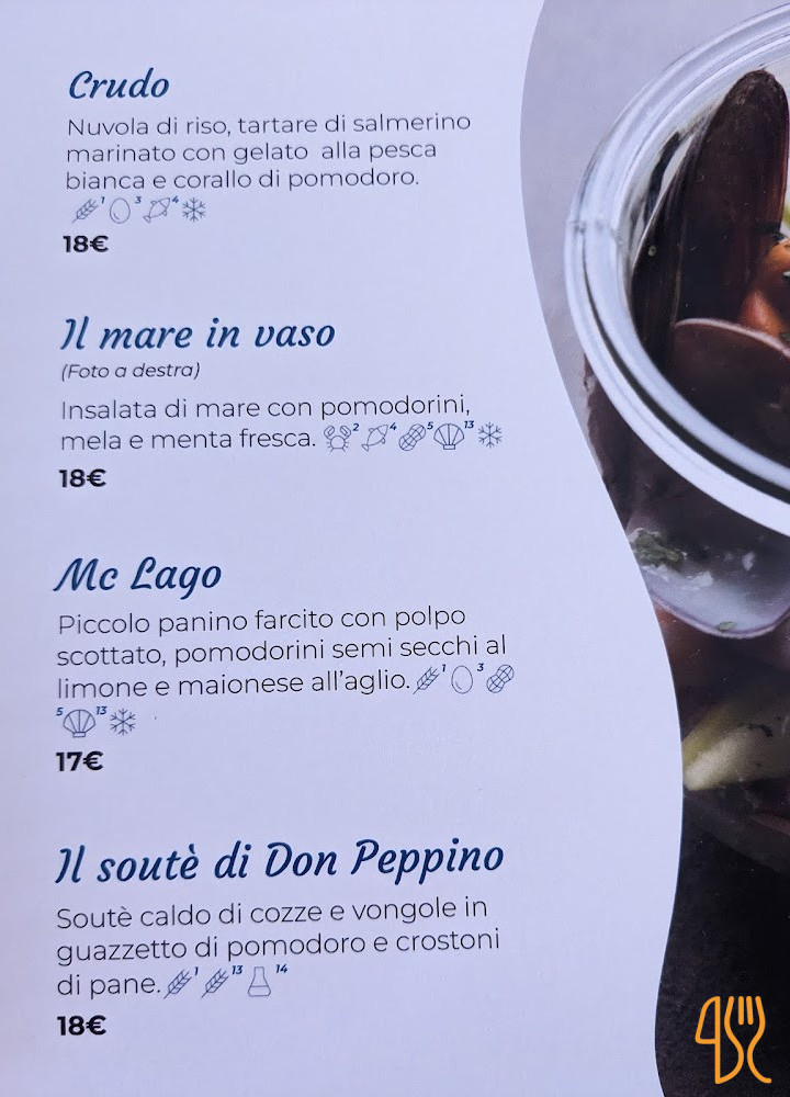 Pizzeria Lago Carta