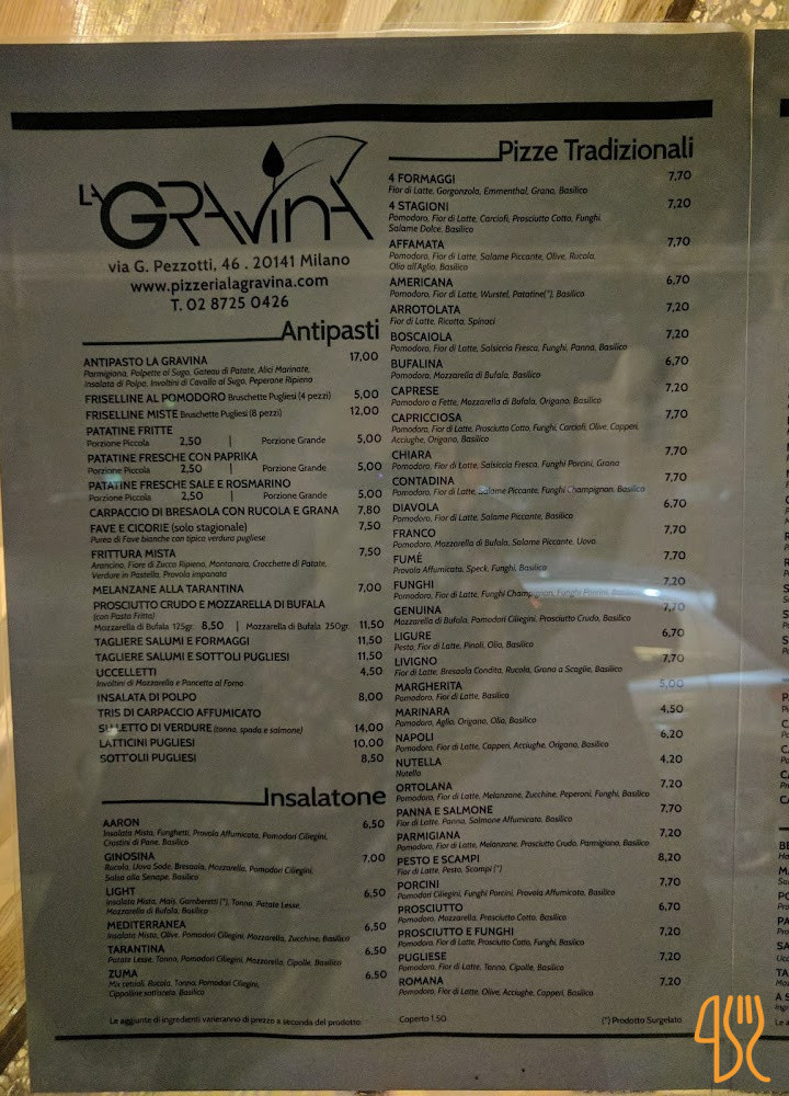 La Gravina Carte