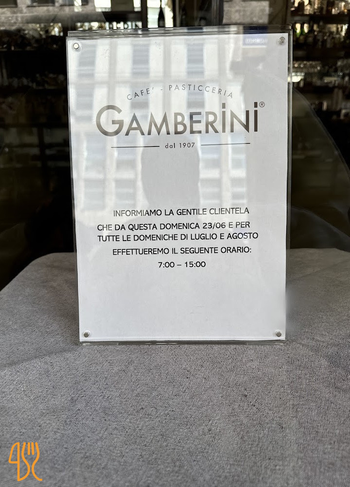 Café Pasticceria Gamberini Carte