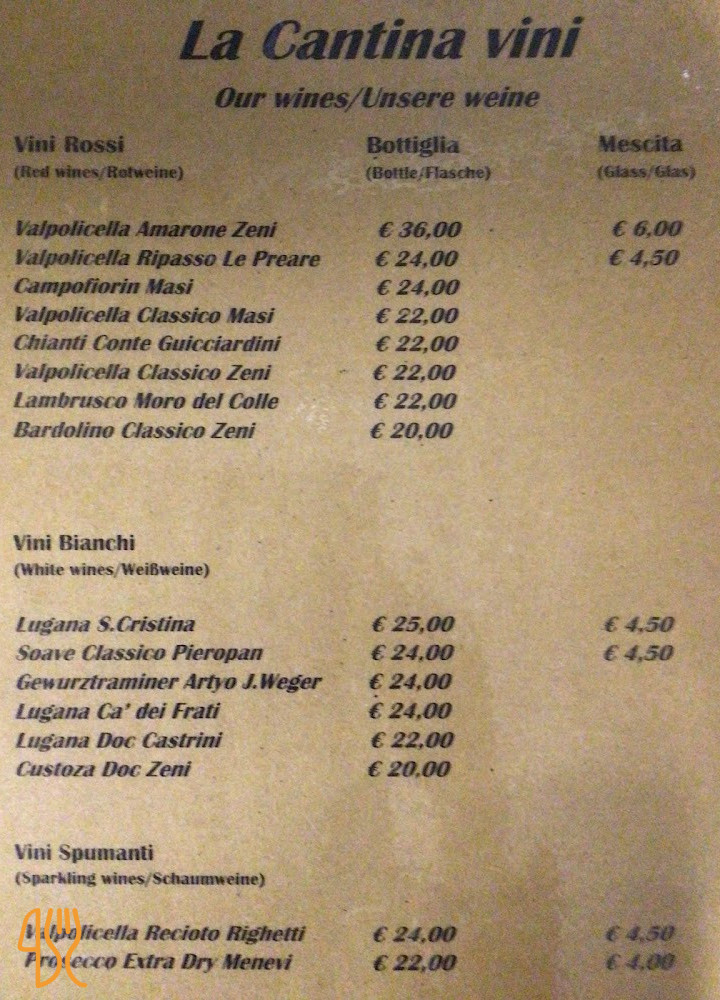 Tre Risotti Trattoria Carte