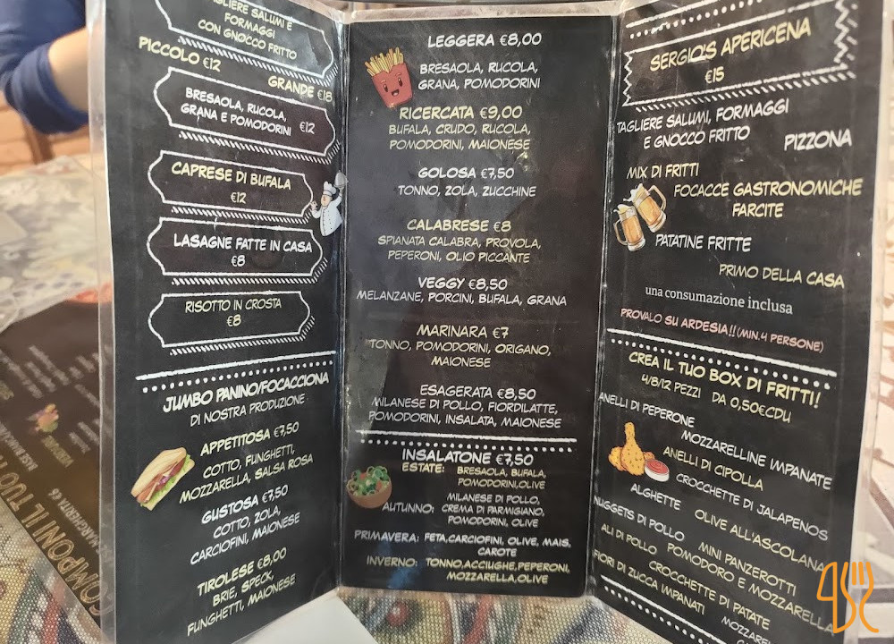 Sergio's Pizza Carte