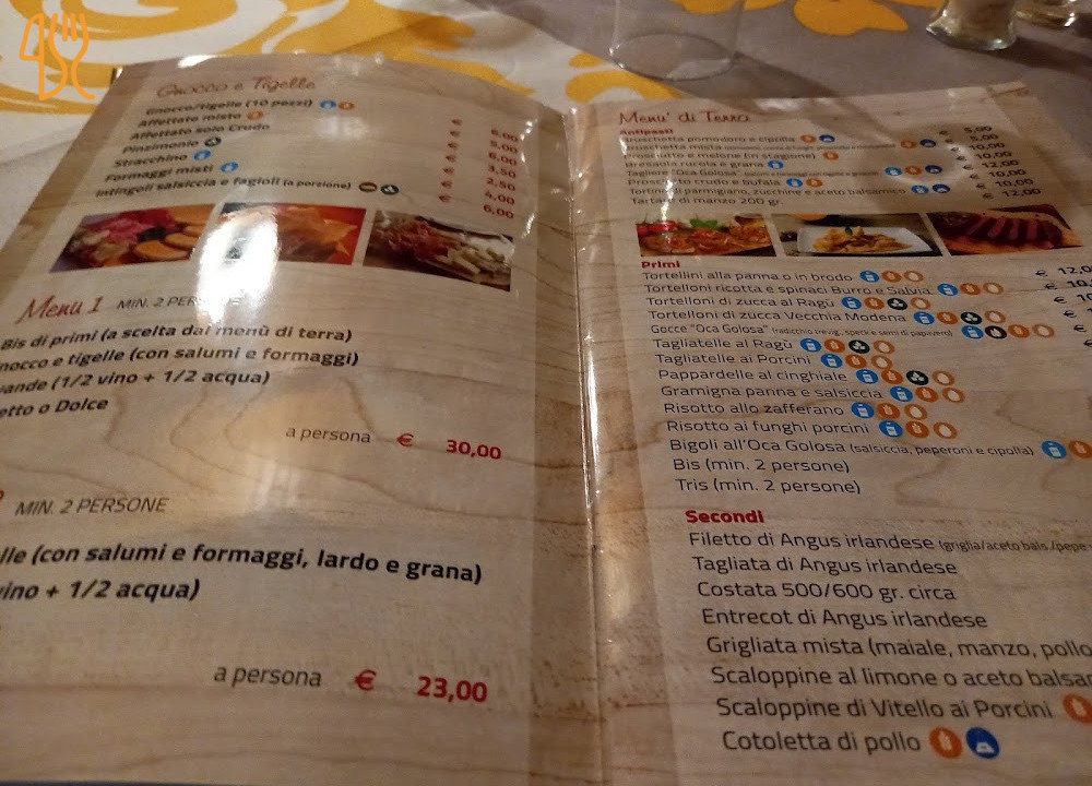 Pizzeria Oca Golosa Carte