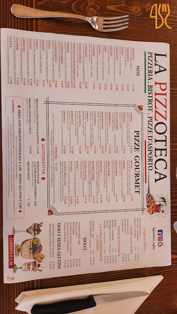 Pizzeria La Pizzoteca Speisekarte