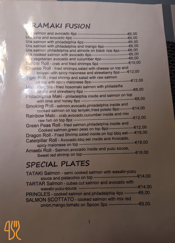 Roppongi Speisekarte