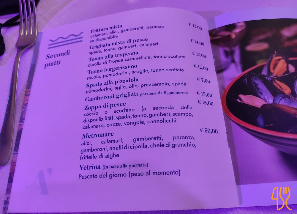 'a Camionista Di Passaggio Speisekarte