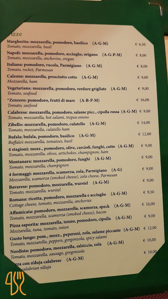 Lo Zenzero Cardápio