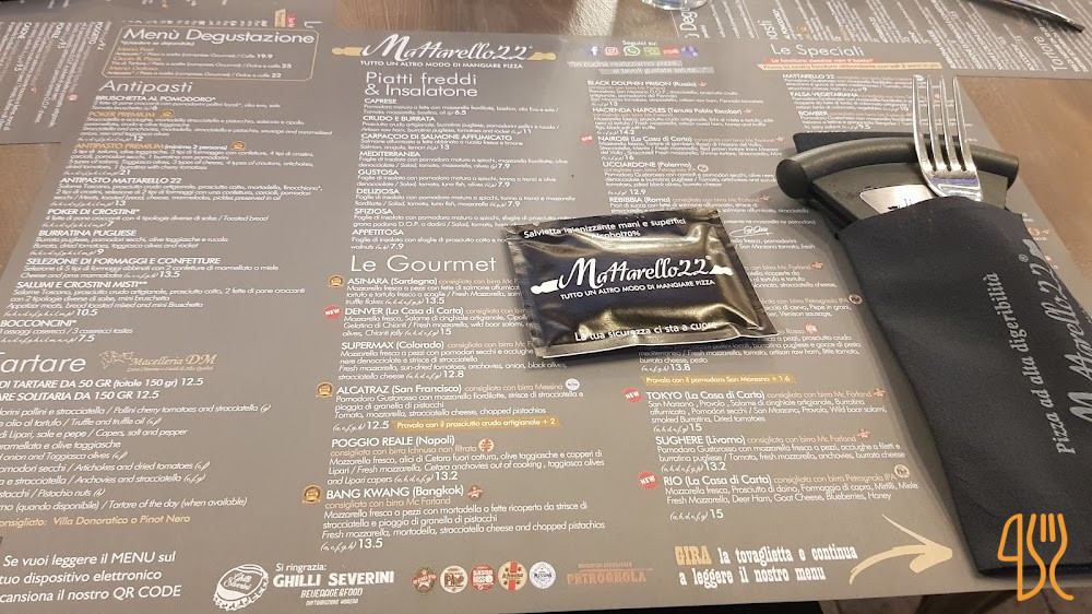 Pizzeria Mattarello 22 Carta