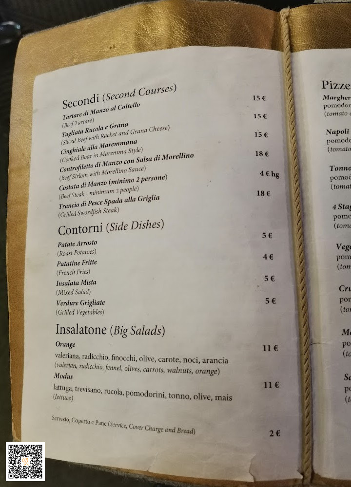 Modus Bibendi Speisekarte