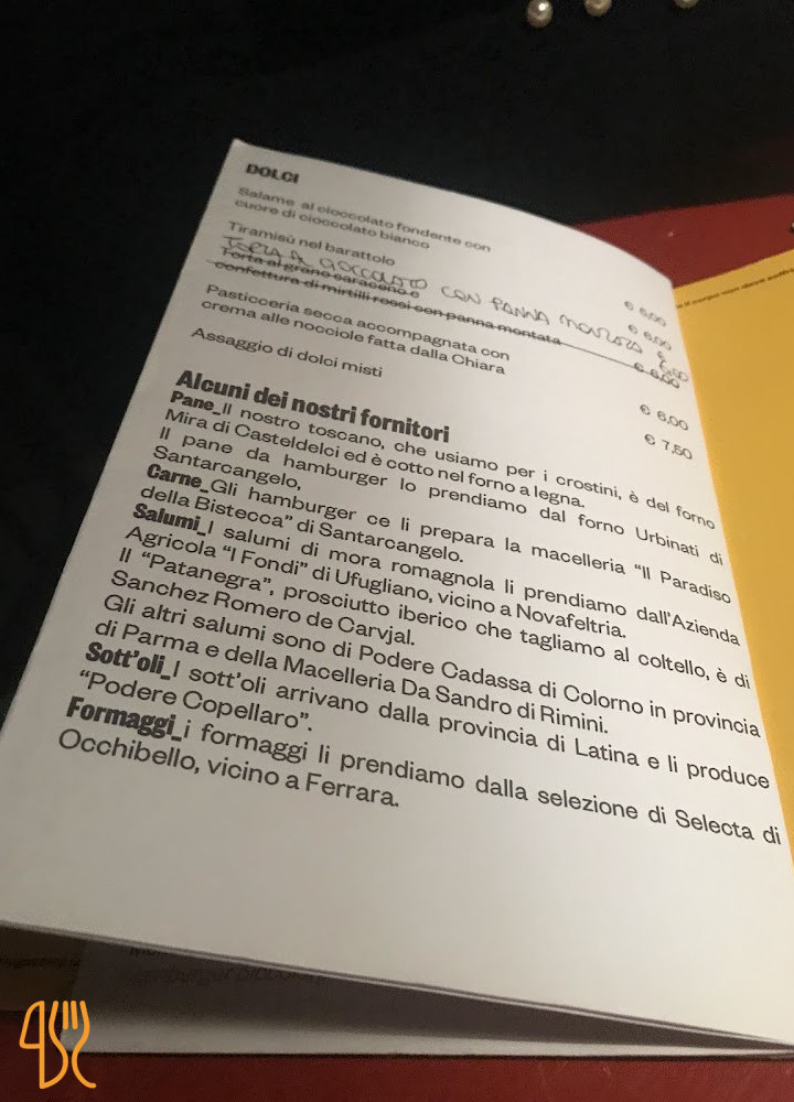 L'ottavino Osteria Quotidiana Carte