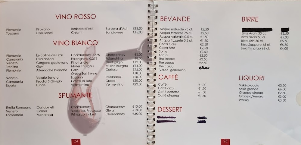Hinode Sushi 3 Carta