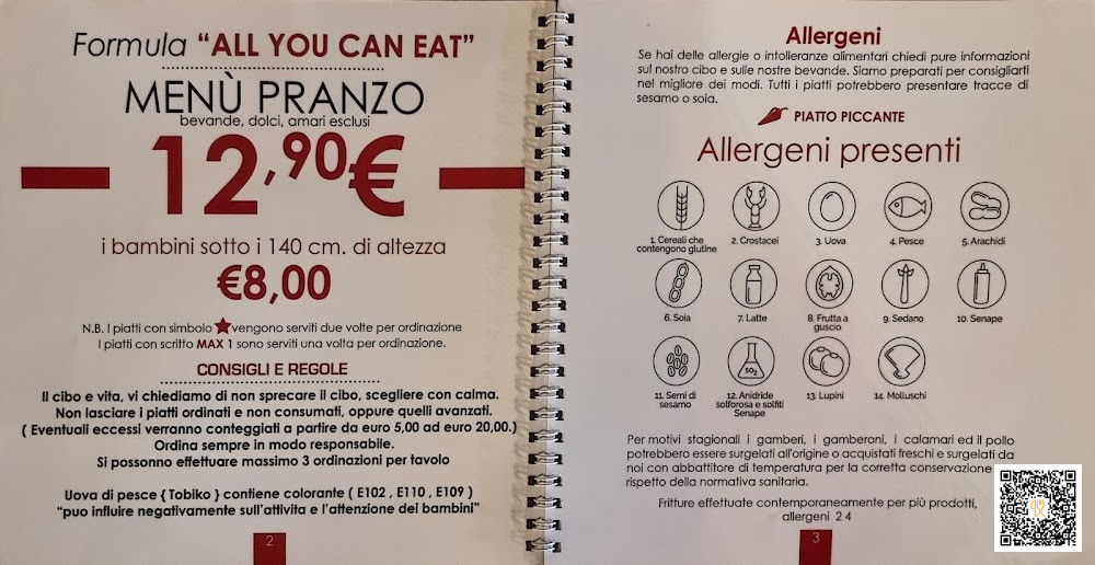 Hinode Sushi 3 Carta