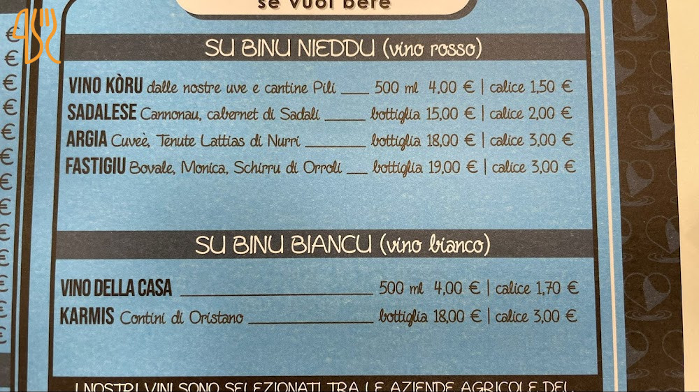 Kòru Agriristopizzeria Speisekarte