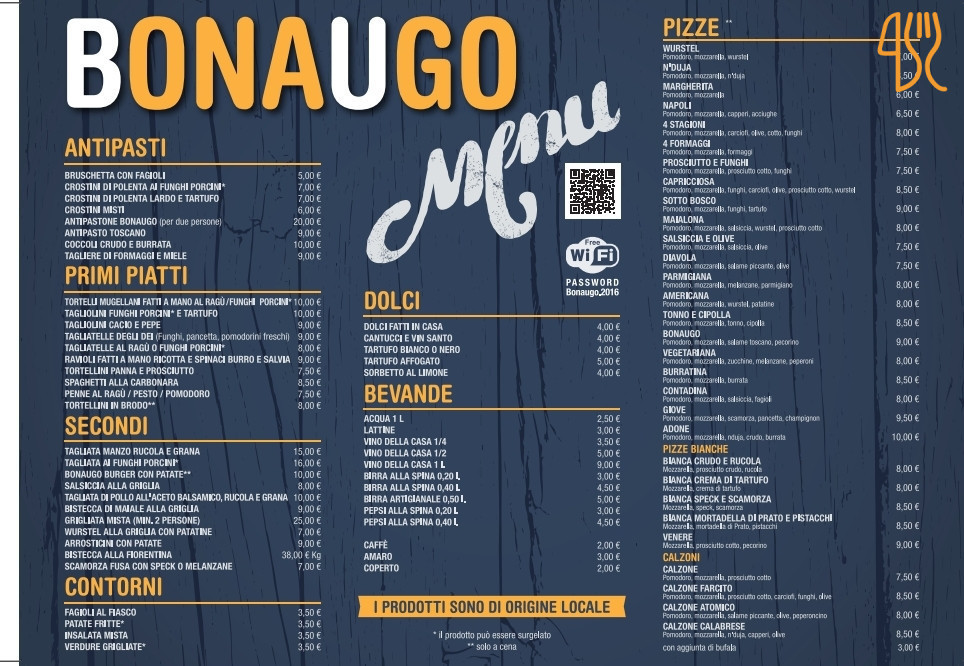 Bonaugo Pizzeria Carta