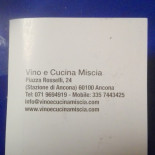 Vino E Cucina Miscia Speisekarte