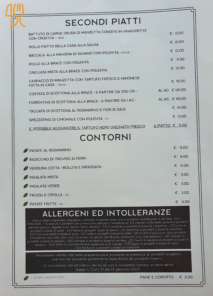 Storica Trattoria Alla Chiesa Carta