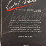 Da Umberto La Pizzeria Contemporanea Cardápio