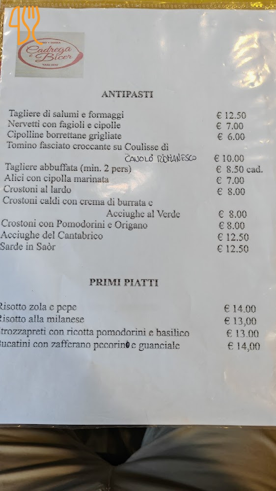 Cadrega E Bicer Carte