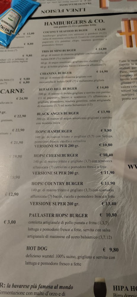 Hops Food Beer Carta