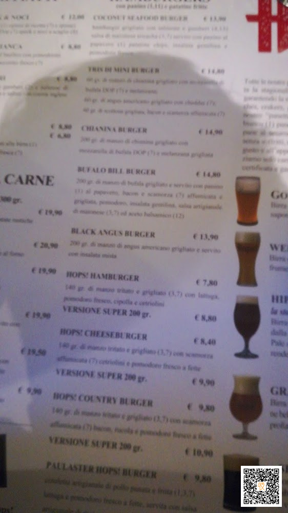 Hops Food Beer Carta