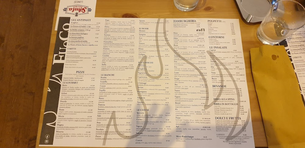 Fuoco Pizza Burger Carte